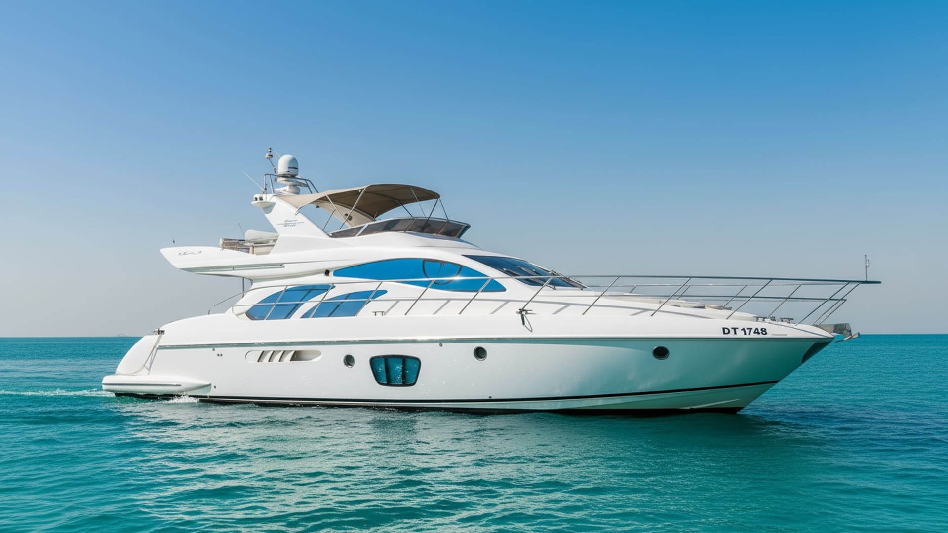 Crystal Explorer 55 ft yacht exterior view in Dubai