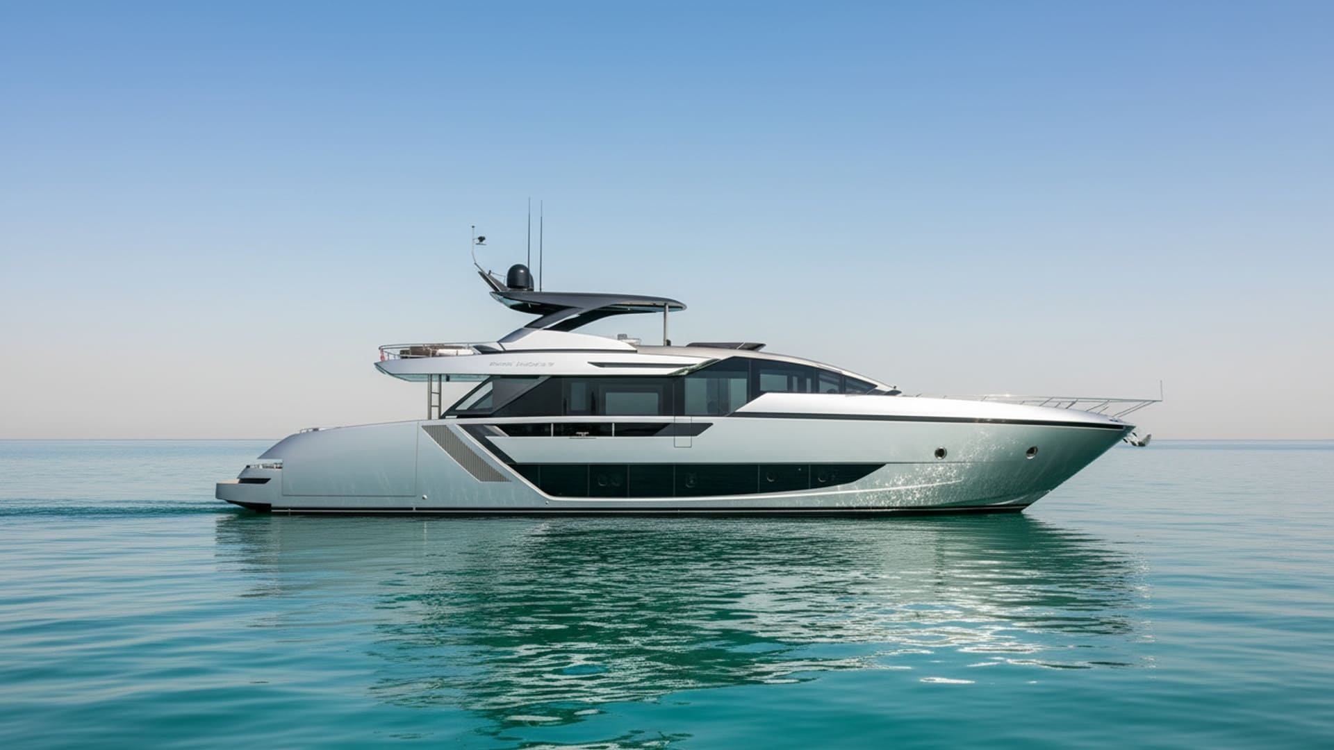 Crystal Dream 82 ft premium yacht exterior in Dubai