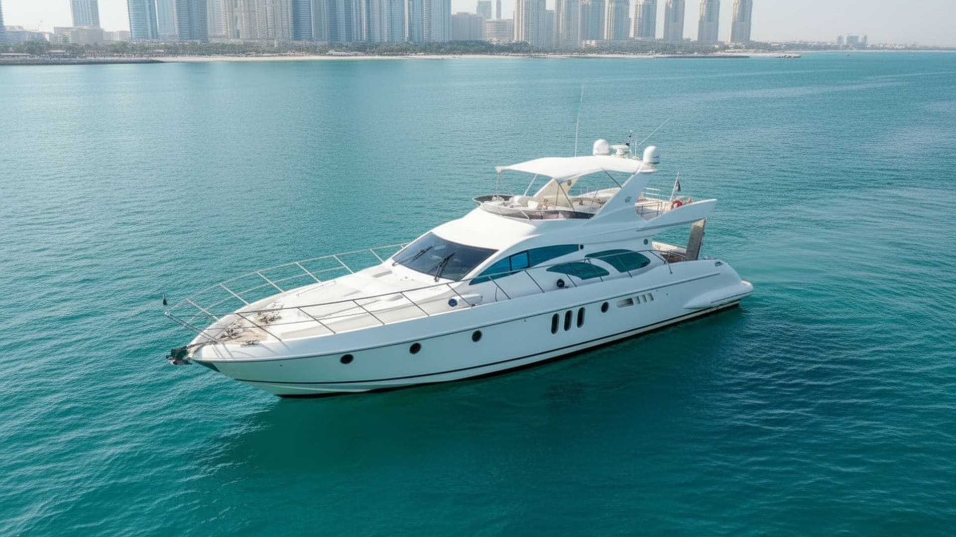 Coral Lady 62 ft aerial view, luxury yacht in Dubai