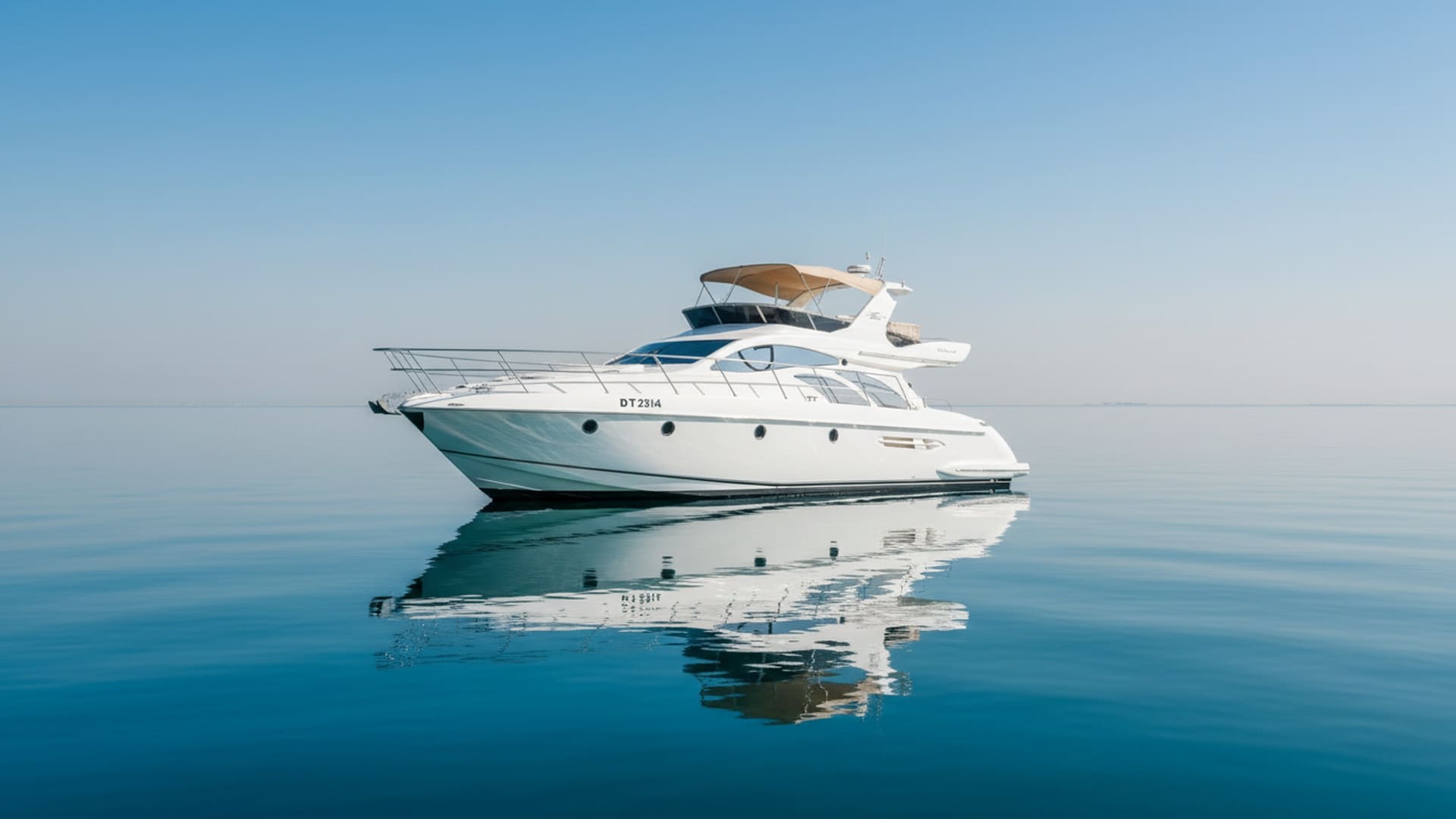 Silver Crown 50 ft premium yacht exterior, Dubai